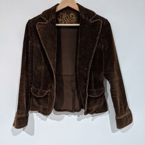 Delia's corduroy brown blazer jacket xs GUC